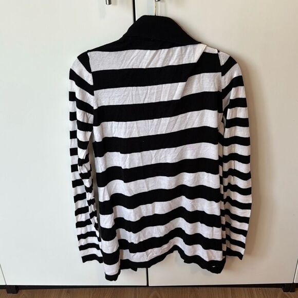 Romeo and Juliet couture cotton blend black and white striped cardigan size medi - Picture 3 of 4